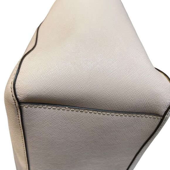 Michael Kors Jet Set Shoulder Tote Bag Powder Blush Pink Leather Large Chain - Picture 10 of 16